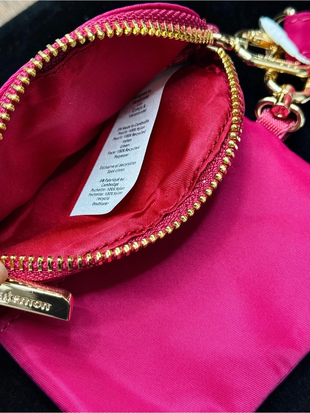 lululemon athletica Pink/Purple Key & Card Holder Wristlet